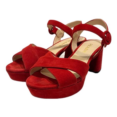 prada red thong|prada chunky heel sandal.